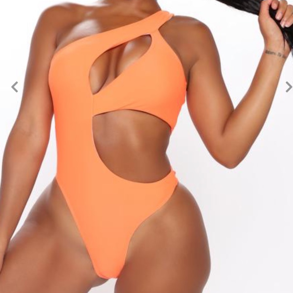 Orange Mykonos one piece swimsuit